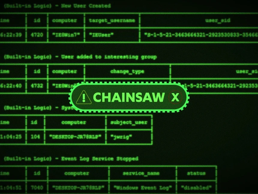New Chainsaw Tool Helps IR Teams Analyze Windows Event Logs