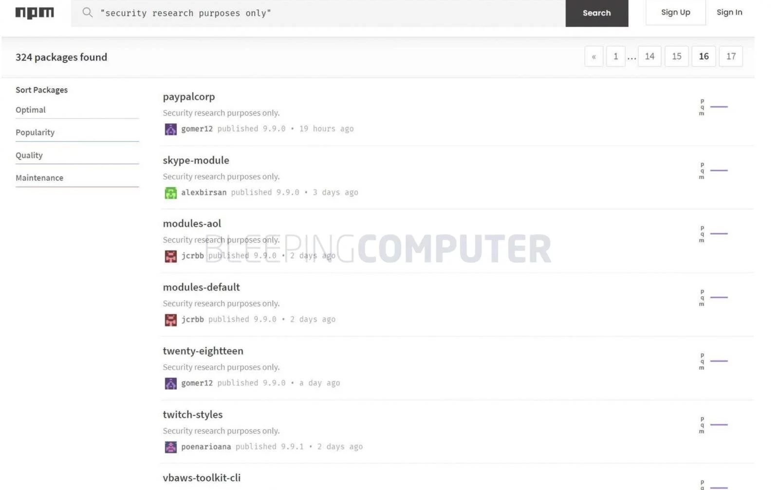 npm copycat packages birsan