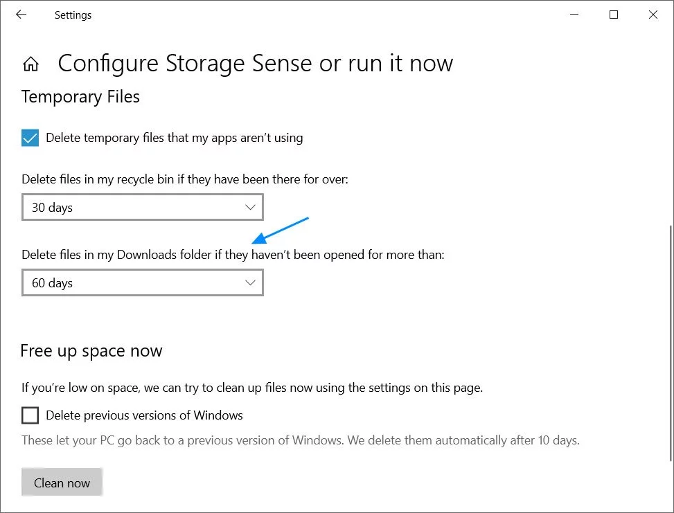 Treating the Downloads folder as temporary files